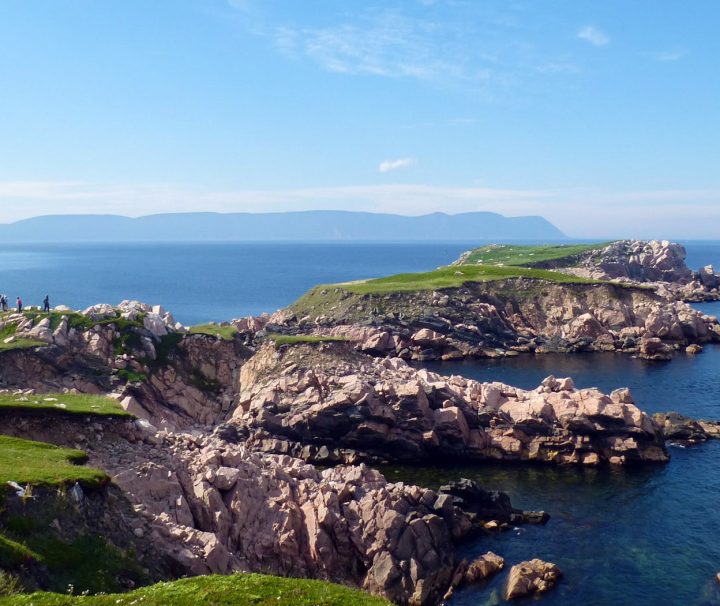 Beautiful little rocky islands of White Point Hiking Trail on our Cape Breton Island Hike.