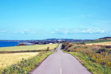 A view of the gentle bike paths and roads around Lac-Saint-Jean, following the Veloroute des Bluets – a section of Quebec’s Blueberry Route Bike