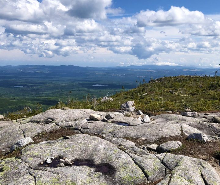 A trail hike with views overlooking the Saguenay fjord and the Saint Lawrence River on our Saguenay & Charlevoix Hiking Tour with Freewheeling Adventures.